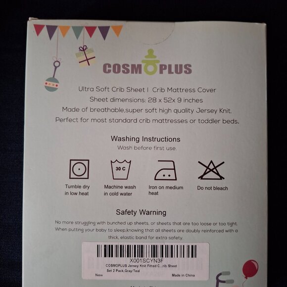 NEW 2pc Pack Stretchy Knitted Crib Sheet - Picture 8 of 8